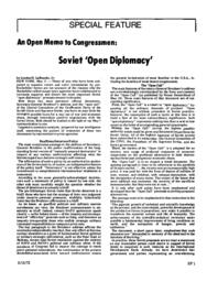 1975-05-15: An Open Memo to Congressmen: Soviet ‘Open Diplomacy’