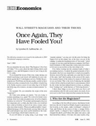 2002-06-21: Wall Street’s Magicians and Their Tricks: Once Again, They Have Fooled You!
