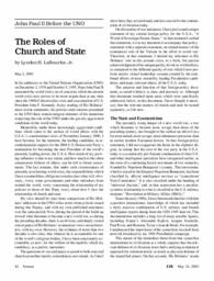 2003-05-16: John Paul II Before the UNO: The Roles of Church and State