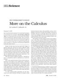 2007-10-12: On Vernadsky’s Space: More on the Calculus