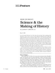 2008-06-06: More on Insight: Science & the Making of History